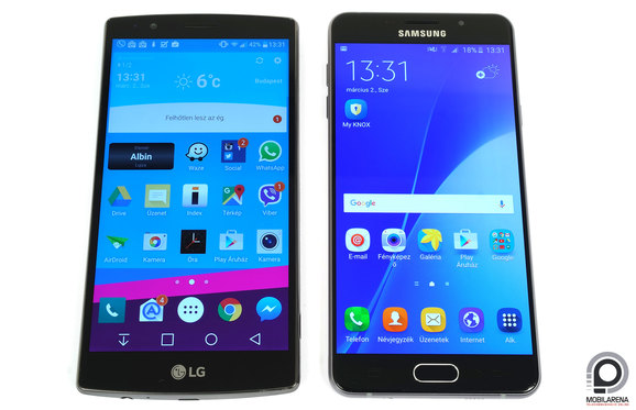 Az LG G4 és a Samsung Galaxy A7 (2016)