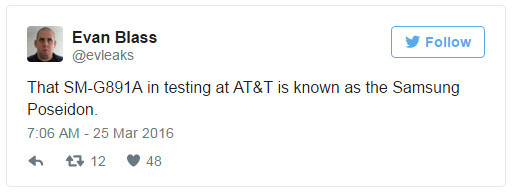 Az általában megbízható kéminformációkat szállító Evan Blass osztotta meg az SM-G891A kódnevét.