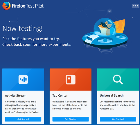 Mozilla Test Pilot