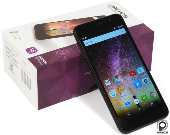 Az Archos 50 Power és doboza