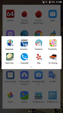 Sok alkalmazás letöltőlinkje került a főmenübe.