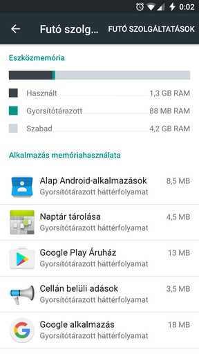 Hihetetlenül sok RAM szabad bekapcsolás után, ám 1 gigabájtnál többet sosem lehet gyorsítótárazni