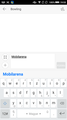 A tárcsázó és a billentyűzet/SMS-kezelő