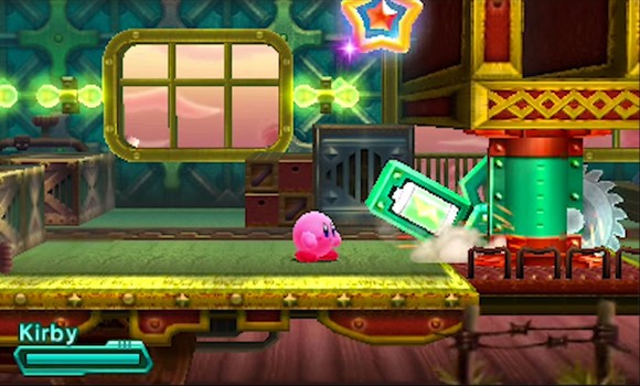 Kirby gépeket üzemel be, hogy megteremtse segítségükkel a továbbjutást.