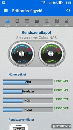 A QNAP TS-253A távolról is jól menedzselhető és monitorozható a dedikált alkalmazásokon keresztül, elég csak egy okostelefon hozzá