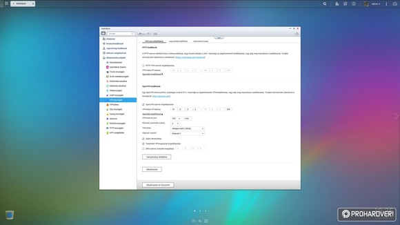 OpenVPN beállítási felület