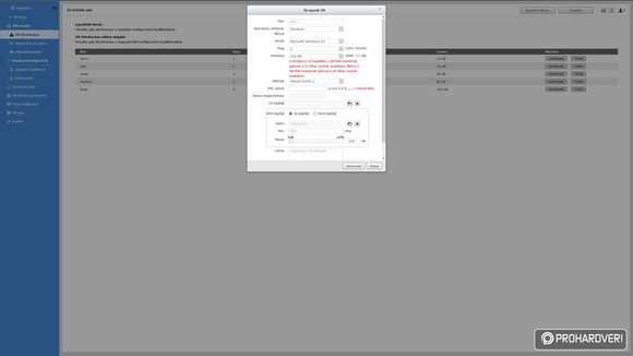 Egyedi VM hozzáadása folyamatban