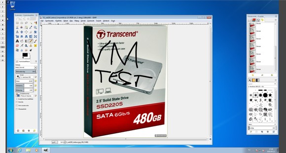 Gimp fut a Windows 7 VM alatt