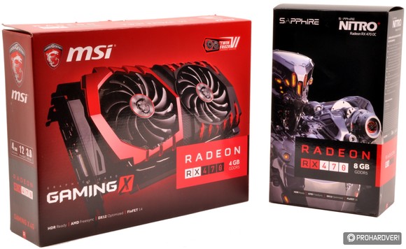 A Radeon RX 470-es tesztünk szereplői