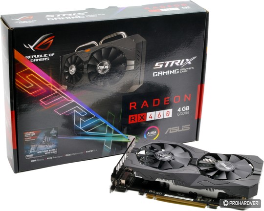 Az ASUS ROG Strix Radeon RX 460 4 GB OC