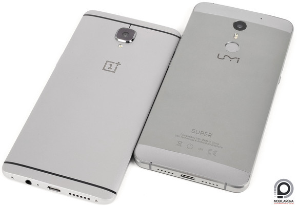 Az UMi Super (jobbra) a OnePlus 3 mellett