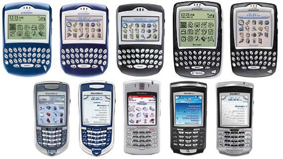 Korabeli BlackBerry telefonok