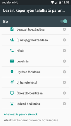 A kezdőképernyőre kerülő parancsikonok hasznosak tudnak lenni.