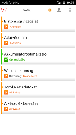 A Vodafone Protect a McAfee rendszerével dolgozik.