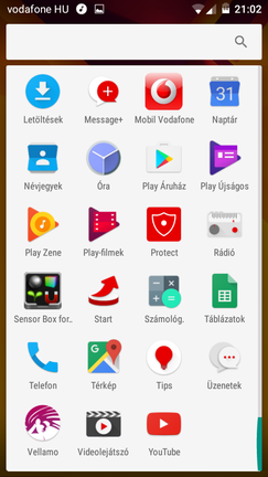 Szinte mindenhol a gyári Android köszön vissza.