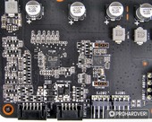 A Samsung GDDR5 chipek és a VRM komponensei