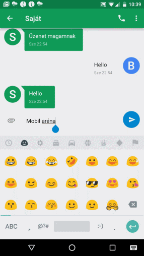 A Google billentyűzet és az emojik
