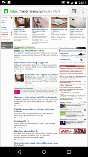 Az osztott képernyős mód működése