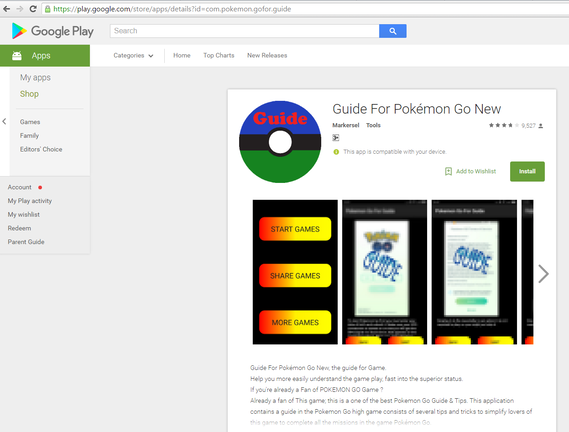 Guide for Pokémon Go