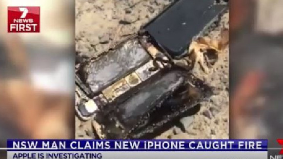A kocsiban kiégett iPhone 7