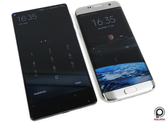 A Samsung Galaxy S7 edge eltörpül a Mi Mix mellett