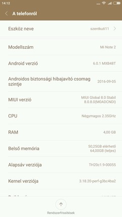 A magyar nyelv támogatása egyelőre nem hivatalos, a legfrissebb, 8.0.13.0-s MIUI egyelőre kizárólag CN/EN