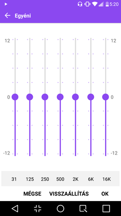 Kézi equalizer is akad a lejátszóban