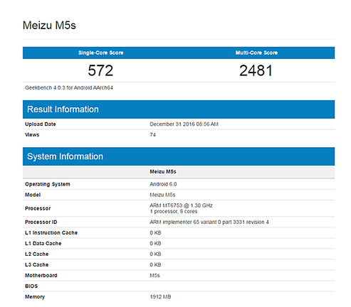 Az MT6753-as újdonság értelemszerűen nem dönt rekordot a processzor teljesítményét mérő szoftverben
