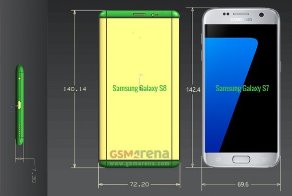 Ekkora lehet a Samsung Galaxy S8