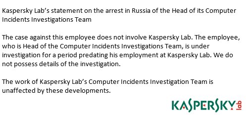 A Kaspersky közleménye