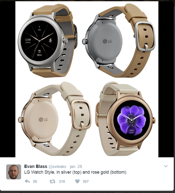 Az LG Watch Style Evan Blass szerint