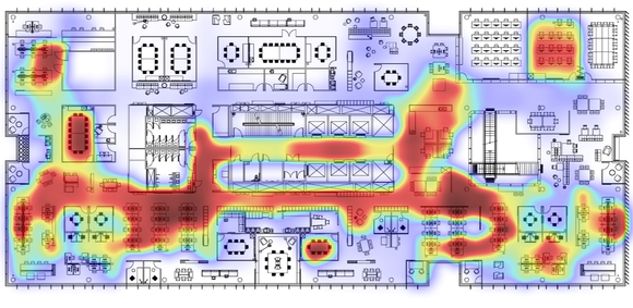 Hőtérkép a kihasználtságról