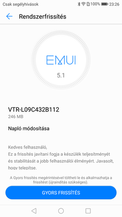 A teszt közben érkezett frissítés, illetve a Telefonklónozó is tökéletesen működött