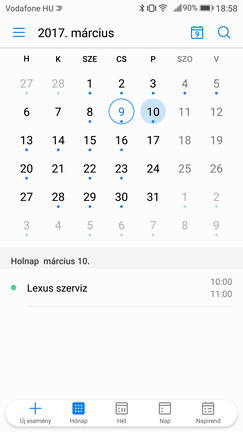 A Telefonkezelőben az akkumulátor-sémákat is váltogathatjuk