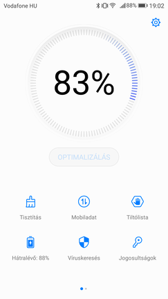 A Telefonkezelőben az akkumulátor-sémákat is váltogathatjuk