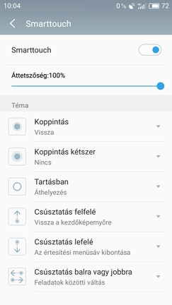 A Smarttouch ugyanúgy működik, mint a korábbi modellek esetén