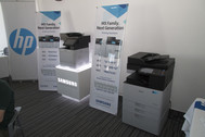 Canon and Samsung stand