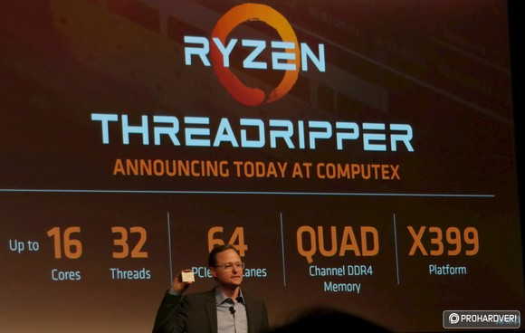 A Ryzen Threadripper processzor