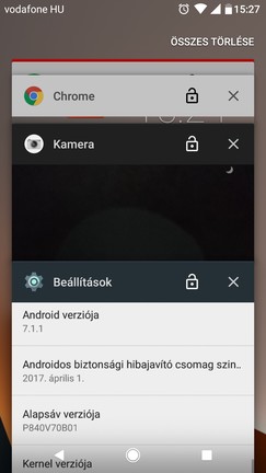 Osztott kijelzős mód, szintén gyári Nougat-jellemző