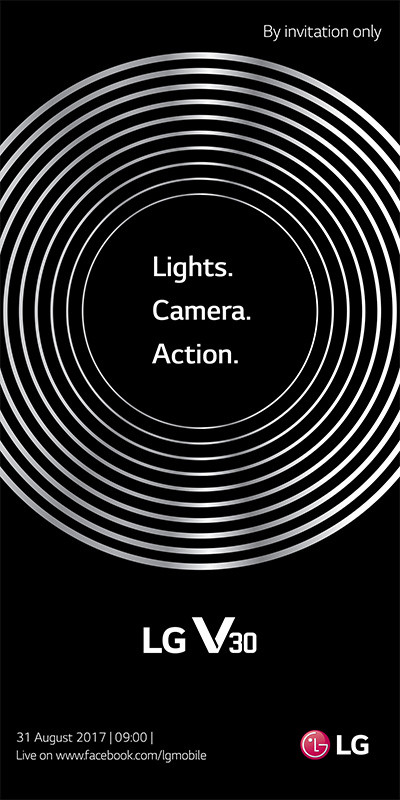 Az LG V30 meghívója 1440 x 2880 pixeles, pont mint a phablet POLED kijelzője