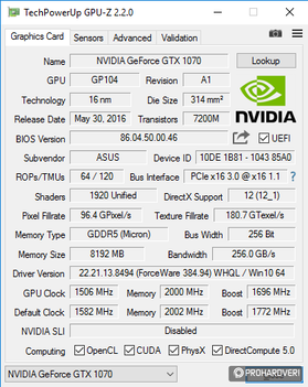 AMD Radeon RX Vega 56 / ASUS Geforce GTX 1070 Dual - referencia órajeleken