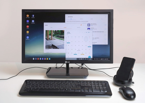 A DeX a Galaxy S8+-szal