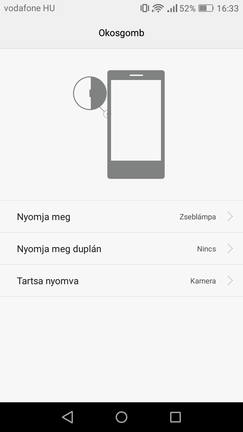 Az okosgombot három funkcióra programozhatjuk