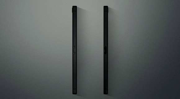 Jobb oldalt az ujjlenyomat-olvasóval egybeépített bekapcsológomb, bal oldalt különálló hangerőszabályzók