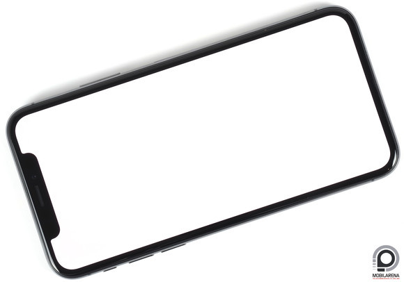 Íme, az iPhone X elölről, lekerekített sarkokkal és betüremkedő TrueDepth kamerarendszerrel