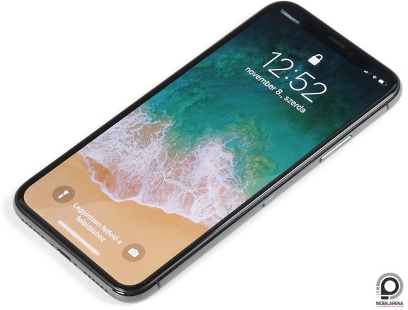 Az iPhone X zárképernyője