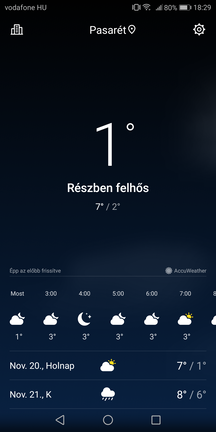Fájlkezelő és időjárás-előrejelzés