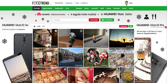 A Fototrend kezdőoldala