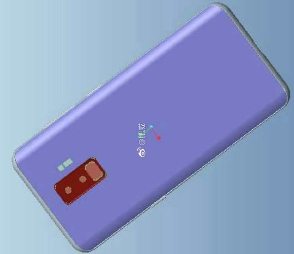 A Galaxy S9 CAD vázlata