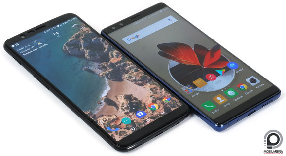 A OnePlus 5T és az Archos Diamond Omega egymás társaságában